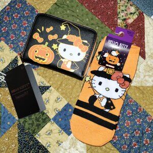 Halloween Loungefly Hello Kitty wallet and socks